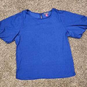 Vince Camuto Blue Short Sleeve Blouse